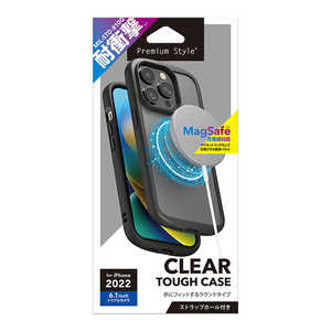 PGA iPhone 14 Pro 6.1インチ MagSafe充電器対応 クリアタフケース [ブラック] Premium Style ブラック PG-22QPT01BK