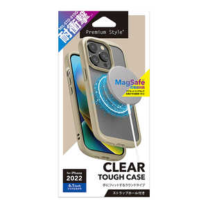 PGA iPhone 14 Pro 6.1インチ MagSafe充電器対応 クリアタフケース [ベージュ] Premium Style ベージュ PG-22QPT02BE