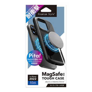 PGA iPhone 14 Pro 6.1インチ MagSafe対応 ハイブリッドタフケース [ブラック] Premium Style ブラック PG-22QMGPT01BK