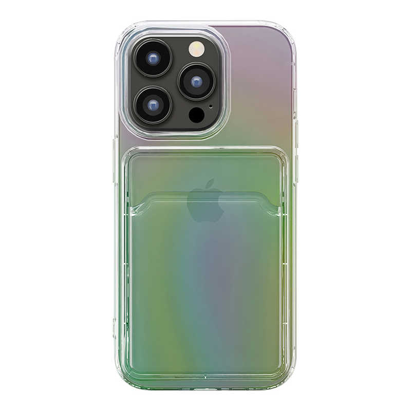 PGA PGA iPhone 14 Pro 6.1インチ ポケット付 抗菌ソフトケース [オーロラ] Premium Style オーロラ PG-22QCTP02AR PG-22QCTP02AR