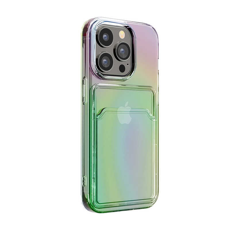 PGA PGA iPhone 14 Pro 6.1インチ ポケット付 抗菌ソフトケース [オーロラ] Premium Style オーロラ PG-22QCTP02AR PG-22QCTP02AR