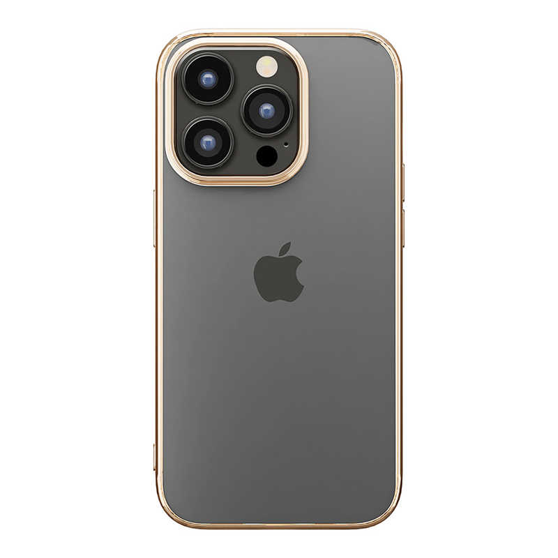 PGA PGA iPhone 14 Pro 6.1インチ メタリックフレーム クリアケース [ゴールド] Premium Style ゴールド PG-22QTP09GD PG-22QTP09GD