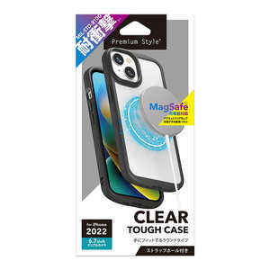 PGA iPhone 14 Plus 6.7インチ MagSafe充電器対応 クリアタフケース ブラック Premium Style ブラック PG-22RPT01BK