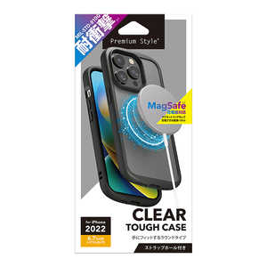 PGA iPhone 14 Pro Max 6.7インチ MagSafe充電器対応 クリアタフケース [ブラック] Premium Style ブラック PG-22SPT01BK