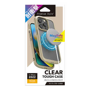 PGA iPhone 14 Pro Max 6.7インチ MagSafe充電器対応 クリアタフケース [ベージュ] Premium Style ベージュ PG-22SPT02BE