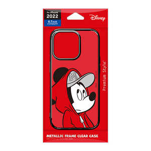 PGA iPhone 14 Pro 6.1インチ メタリックフレーム クリアケース ミッキーマウス Premium Style ミッキーマウス PGDTP22Q01MKY