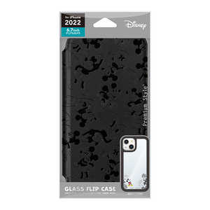 PGA iPhone 14 Plus 6.7インチ ガラスフリップケース ミッキーマウス Premium Style ミッキーマウス PGDGF22R01MKY