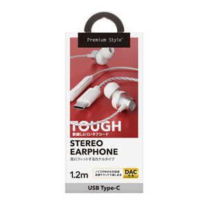 PGA イヤホン カナル型 Premium Style ホワイト [USB] PG-SETC2WH4