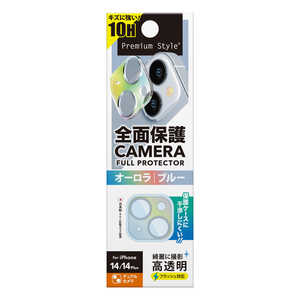 PGA iPhone 14/14 Plus用 カメラフルプロテクター オーロラ/ブルー Premium Style オーロラ/ブルー PG22RCLG18BL