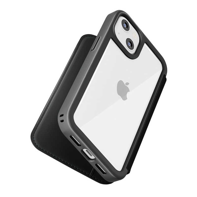 PGA PGA iPhone 15(6.1インチ) ガラスフリップケース Premium Style ブラック PG-23AGF01BK PG-23AGF01BK