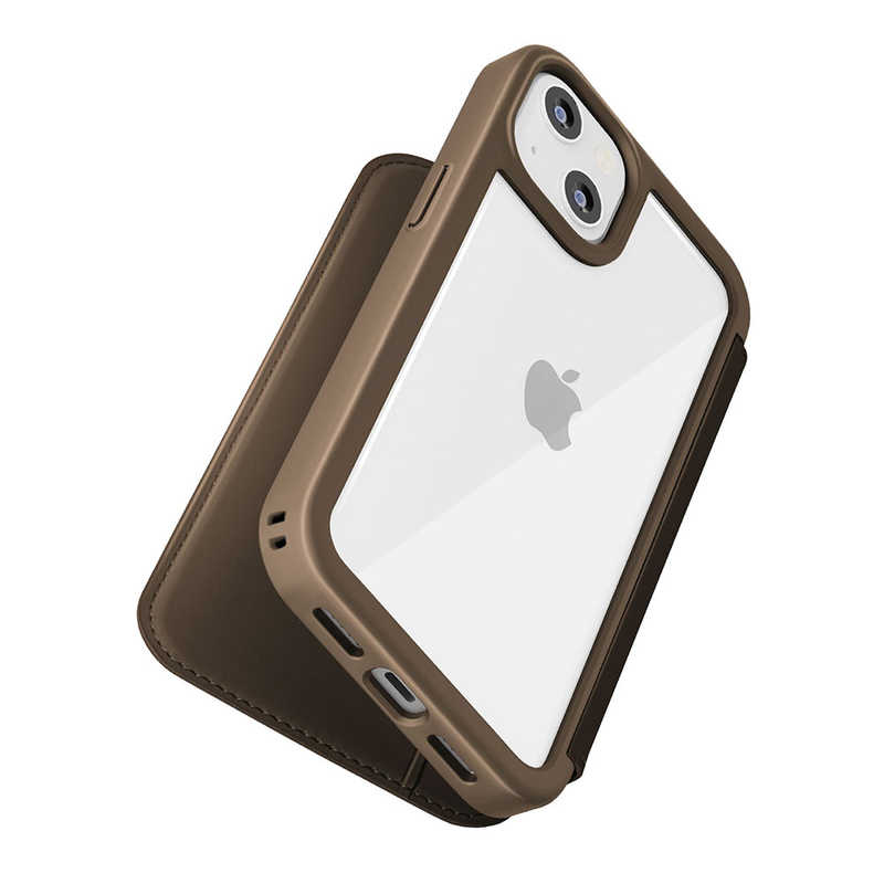 PGA PGA iPhone 15(6.1インチ) ガラスフリップケース Premium Style ブラウン PG23AGF03BR PG23AGF03BR