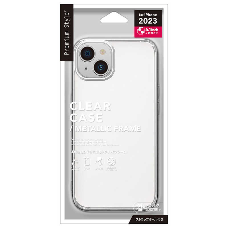 PGA PGA iPhone 15(6.1インチ) メタリックフレーム ソフトケース Premium Style シルバー PG-23ATP05SV PG-23ATP05SV