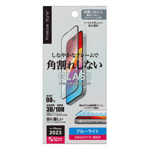 PGA iPhone 15(6.1インチ) ガイドフレーム付 液晶全面保護ガラス 角割れ防止PETフレーム ブルーライト低減/光沢 Premium Style PG-23AGLF03BL PGA iPhone 15(6.1インチ) ガイドフレーム付 液晶全面保護ガラス 角割れ防止PETフレーム ブルーライト低減/光沢 Premium Style PG-23AGLF03BL