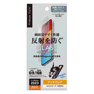 PGA iPhone 15(6.1)/iPhone 15 Pro(6.1) ɥե졼 վݸ饹 Ρ Premium Style 쥢 PG-23AGL02AG