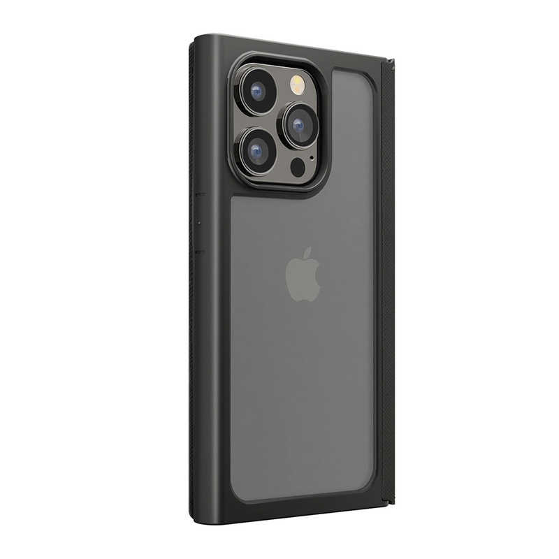 PGA PGA iPhone 15 Pro(6.1インチ) ガラスフリップケース スクエアデザイン Premium Style ブラック PG-23BGF05BK PG-23BGF05BK