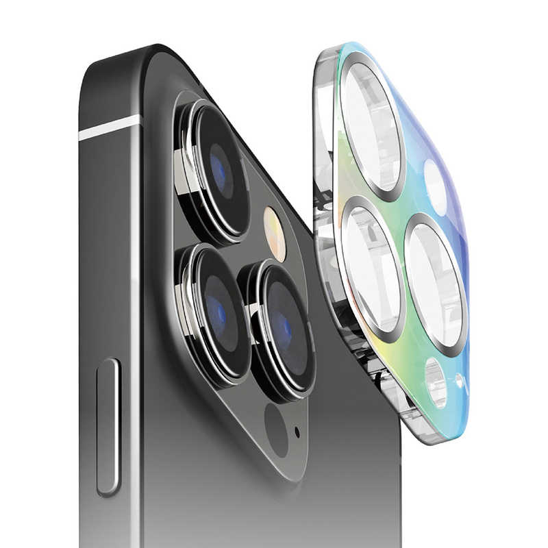 PGA PGA iPhone 15 Pro(6.1インチ)カメラフルプロテクター オーロラ/シルバー Premium Style オーロラ/シルバー オーロラ／シルバー PG-23BCLG07SV PG-23BCLG07SV