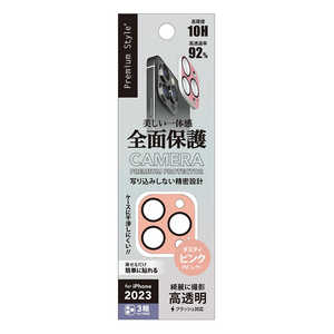PGA iPhone 15 Pro(6.1インチ)カメラフルプロテクター Premium Style PVCレザー/ダスティピンク PG-23BCLG21PK