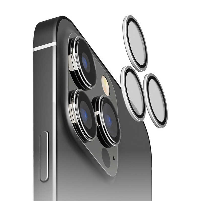 PGA PGA iPhone 15 Pro(6.1インチ)カメラレンズプロテクター Premium Style シルバー PG-23BCLG24SV PG-23BCLG24SV