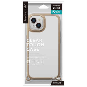 PGA iPhone 15 Plus(6.7インチ)クリアタフケース Premium Style ベージュ PG-23CPT02BE