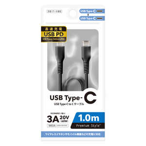 PGA USB Type-C to C֥ 1.0m Premium Style USB Power Deliveryб ֥å PGYBCC10BK