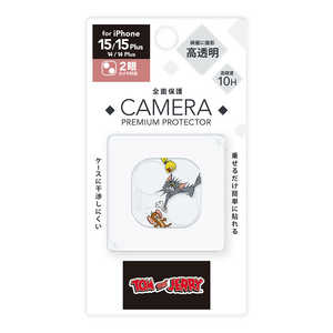 PGA iPhone 15/15 Plus/14/14 Plus用 カメラフルプロテクター Premium Style トムとジェリー/ファニーアート PG-W23ACLG02TAJ