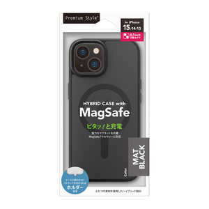 PGA iPhone 15/14/13用 MagSafe対応 ハイブリッドケース Premium Style マット/ブラック PG-23AMGPT01BK