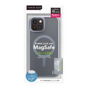 PGA iPhone 15/14/13用 MagSafe対応 ハイブリッドケース Premium Style メタリック/シルバー PG-23AMGPT05SV