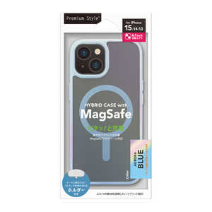 PGA iPhone 15/14/13用 MagSafe対応 ハイブリッドケース Premium Style オーロラ/ブルー PG-23AMGPT08BL