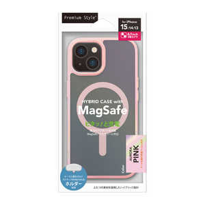 PGA iPhone 15/14/13用 MagSafe対応 ハイブリッドケース Premium Style オーロラ/ピンク PG-23AMGPT09PK
