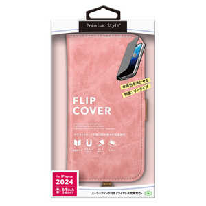 PGA iPhone 16(6.1インチ)フリップカバー Premium Style ダスティピンク PG-24AFP03PK PGA iPhone 16(6.1インチ)フリップカバー Premium Style ダスティピンク PG-24AFP03PK