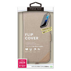 PGA iPhone 16(6.1インチ)フリップカバー Premium Style キャンバス/ベージュ PG-24AFP10BE PGA iPhone 16(6.1インチ)フリップカバー Premium Style キャンバス/ベージュ PG-24AFP10BE