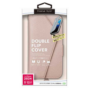 PGA iPhone 16(6.1インチ)ダブルフリップカバー Premium Style ピンク PG-24AFP15PK PGA iPhone 16(6.1インチ)ダブルフリップカバー Premium Style ピンク PG-24AFP15PK