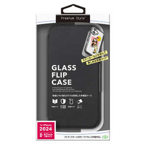 PGA iPhone 16(6.1インチ)ガラスフリップケース Premium Style ナイロン/ブラック PG-24AGF04BK PGA iPhone 16(6.1インチ)ガラスフリップケース Premium Style ナイロン/ブラック PG-24AGF04BK
