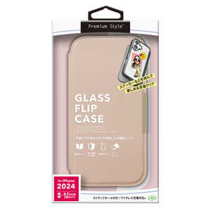 PGA iPhone 16(6.1インチ)ガラスフリップケース Premium Style サフィアーノ調/ピンク PG-24AGF06PK PGA iPhone 16(6.1インチ)ガラスフリップケース Premium Style サフィアーノ調/ピンク PG-24AGF06PK