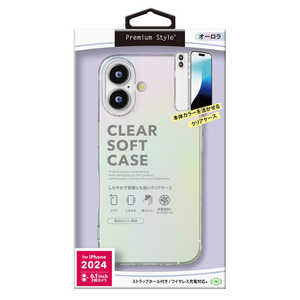 PGA iPhone 16(6.1インチ)クリアソフトケース Premium Style オーロラ PG-24ATP02AR PGA iPhone 16(6.1インチ)クリアソフトケース Premium Style オーロラ PG-24ATP02AR