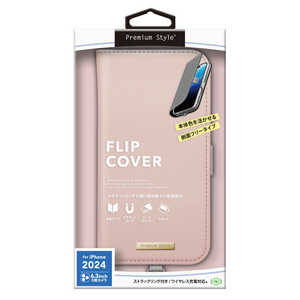 PGA iPhone 16 Pro(6.3インチ) フリップカバー Premium Style サフィアーノ調/ピンク PG-24BFP06PK PGA iPhone 16 Pro(6.3インチ) フリップカバー Premium Style サフィアーノ調/ピンク PG-24BFP06PK