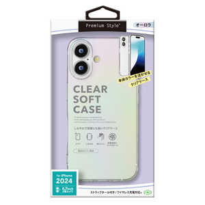PGA iPhone 16 Plus(6.7インチ) クリアソフトケース Premium Style オーロラ PG-24CTP02AR PGA iPhone 16 Plus(6.7インチ) クリアソフトケース Premium Style オーロラ PG-24CTP02AR