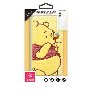 PGA iPhone 16用 クリアフリップケース サガラ刺繍 Premium Style くまのプーさん PG-D24ACF05POO PGA iPhone 16用 クリアフリップケース サガラ刺繍 Premium Style くまのプーさん PG-D24ACF05POO