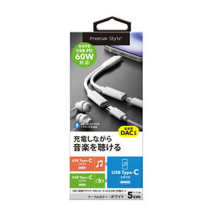 PGA USB-C充電ポート付 USB-C to USB-C イヤホン変換アダプタ Premium Style ホワイト PGTYCCHG02WH PGA USB-C充電ポート付 USB-C to USB-C イヤホン変換アダプタ Premium Style ホワイト PGTYCCHG02WH
