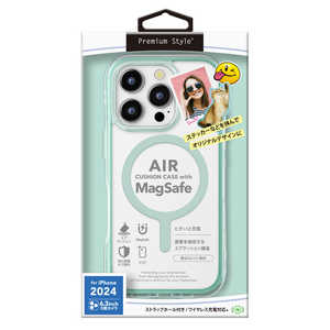 PGA iPhone 16 Pro(6.3インチ) MagSafe対応 エアクッションケース Premium Style ミント PG-24BMGPTA04GR PGA iPhone 16 Pro(6.3インチ) MagSafe対応 エアクッションケース Premium Style ミント PG-24BMGPTA04GR