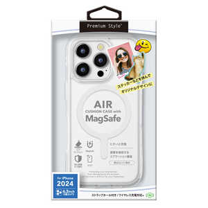 PGA iPhone 16 Pro(6.3インチ) MagSafe対応 エアクッションケース Premium Style スノー PG-24BMGPTA05CL PGA iPhone 16 Pro(6.3インチ) MagSafe対応 エアクッションケース Premium Style スノー PG-24BMGPTA05CL