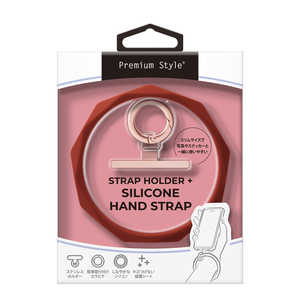 PGA ストラップホルダー付 シリコンハンドストラップ Premium Style くすみレッド PGHST05RD PGA ストラップホルダー付 シリコンハンドストラップ Premium Style くすみレッド PGHST05RD