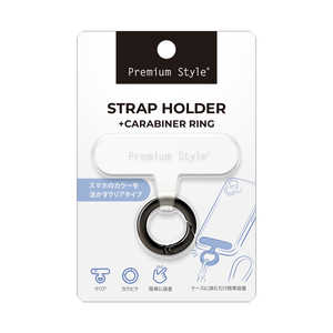 PGA カラビナリング付 ストラップホルダー Premium Style ブラック PG-KSTH01BK PGA カラビナリング付 ストラップホルダー Premium Style ブラック PG-KSTH01BK