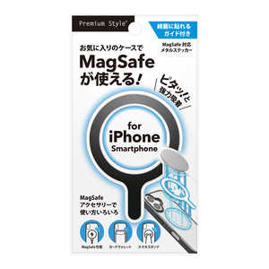 PGA MagSafe対応 メタルステッカー Premium Style ブラック PG-MRG01BK PGA MagSafe対応 メタルステッカー Premium Style ブラック PG-MRG01BK