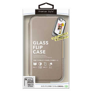 PGA iPhone 16e ガラスフリップケース Premium Style ベージュ PG-25KGF02BE PGA iPhone 16e ガラスフリップケース Premium Style ベージュ PG-25KGF02BE