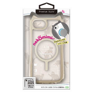 PGA iPhone 16e MagSafe対応 ネコミミ エアクッションケース Premium Style ベージュ PG-25KMA10BE PGA iPhone 16e MagSafe対応 ネコミミ エアクッションケース Premium Style ベージュ PG-25KMA10BE