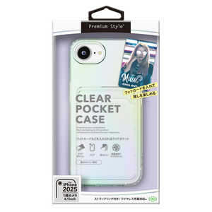 PGA iPhone 16e クリアポケットケース Premium Style オーロラ PG-25KCTP02AR PGA iPhone 16e クリアポケットケース Premium Style オーロラ PG-25KCTP02AR