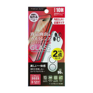 PGA iPhone 17Jp tSʕیKX(t[t)JveN^[Zbg Premium Style  PG-25AGLFPST