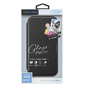 PGA iPhone 17 ProP[X KXtbvP[X Premium Style ubN PG-25BGF01BK