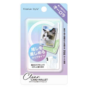 PGA スマートフォン用カードウォレット Premium Style オーロラ PG-MGCW02AR